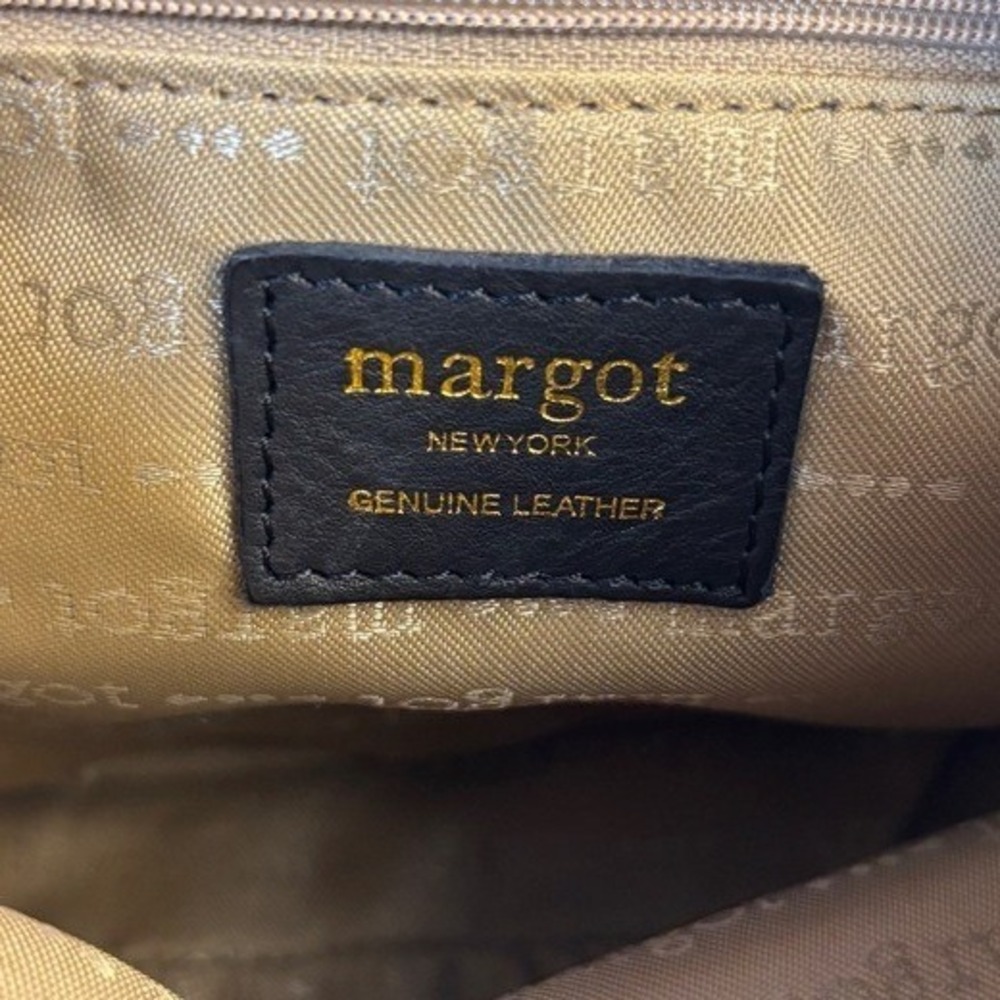 Margot New York Black Genuine Leather Crossbody‎ Bag and Matching Wallet Set - Picture 4 of 10